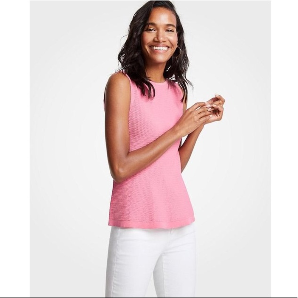 Ann Taylor Stitched Sweater Shell